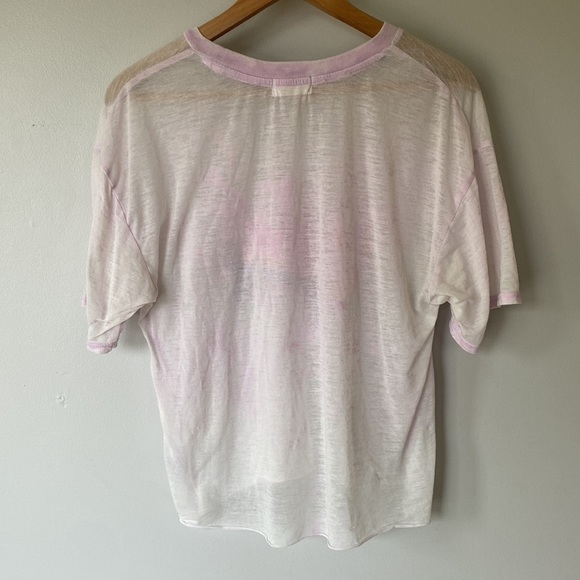 Urban Nation Palm Springs pink distressed style lightweight t-shirt top - Picture 8 of 10